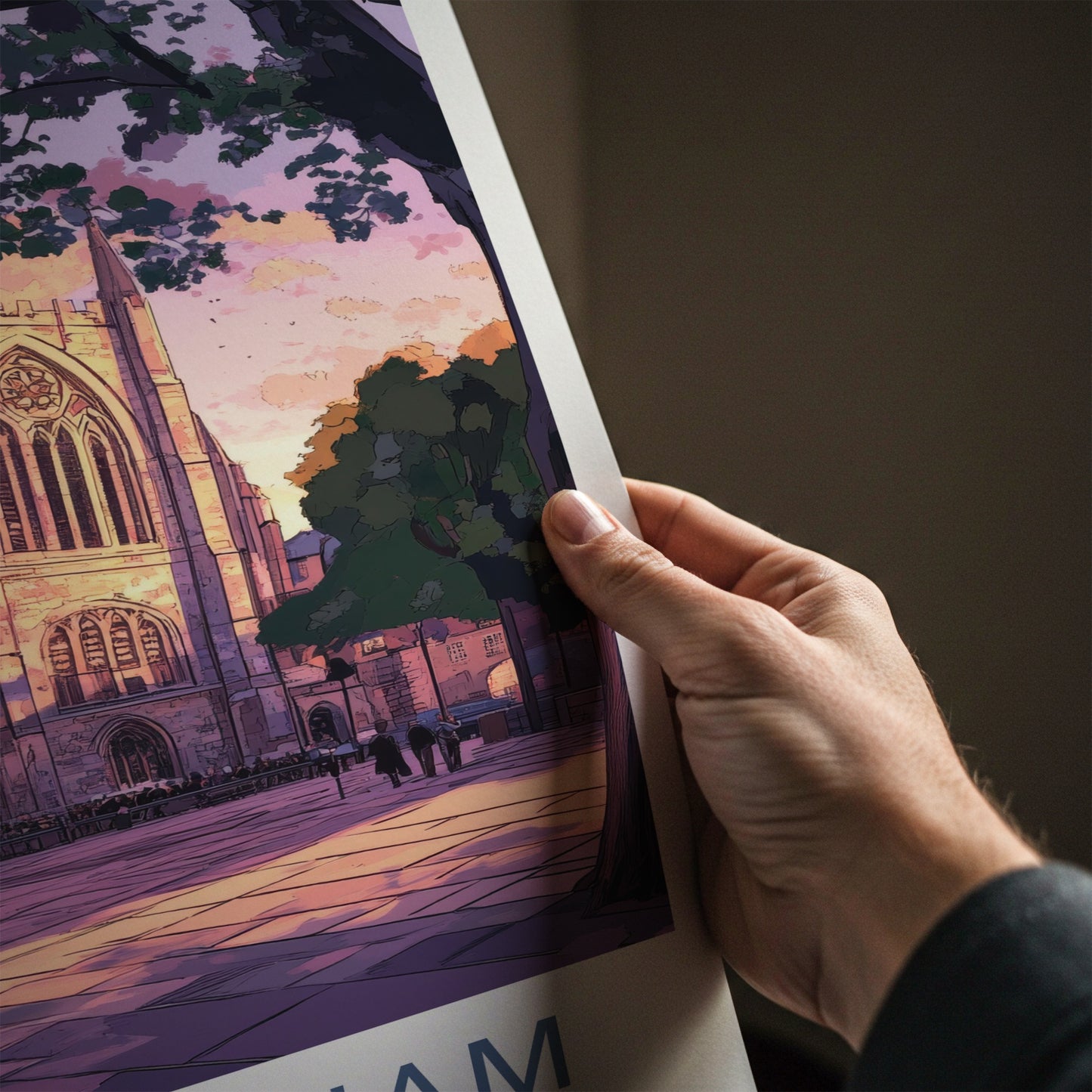 Birmingham Poster - England Travel Art - Gothic Church Square Home Decor