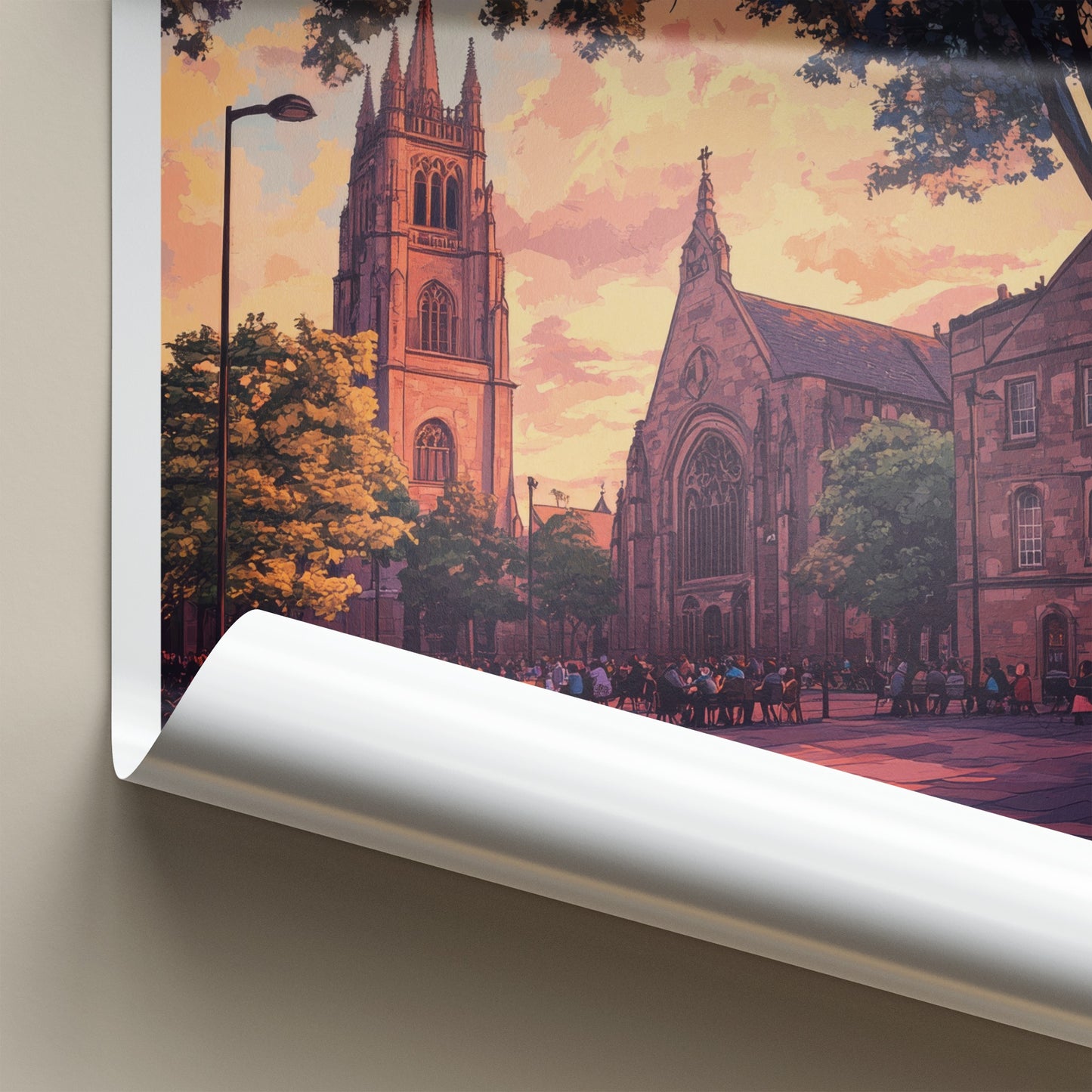 Birmingham Poster - England Travel Art - Historic City Square Home Decor
