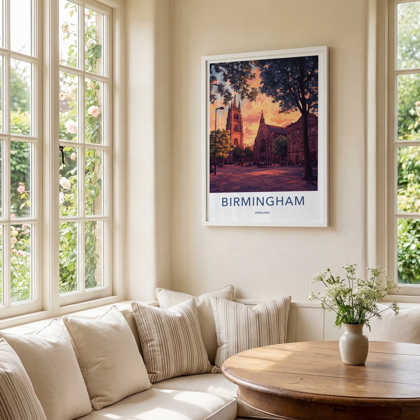 Birmingham Poster - England Travel Art - Historic City Square Home Decor