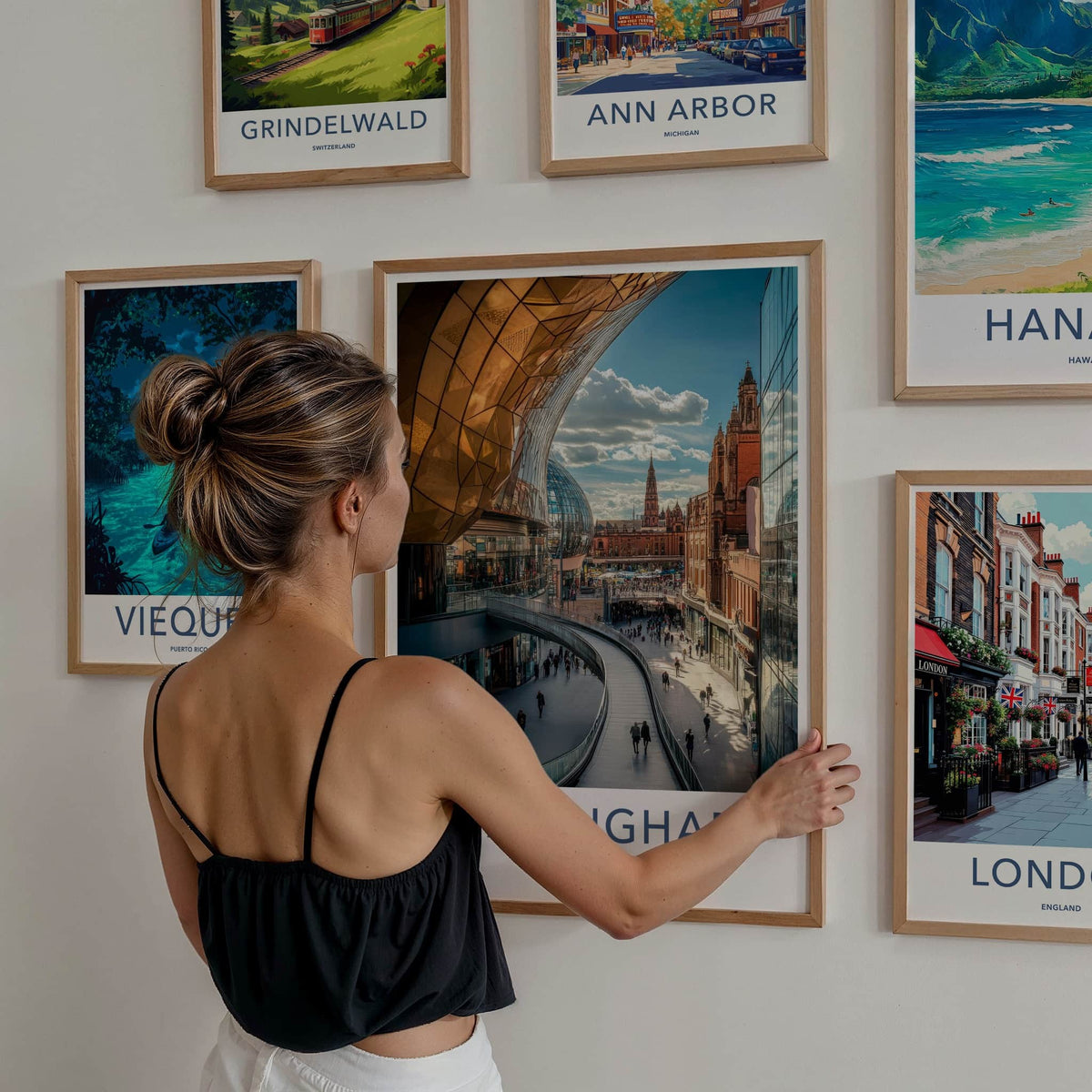 Birmingham Poster - England Travel Art - Modern Shopping Center Home Decor