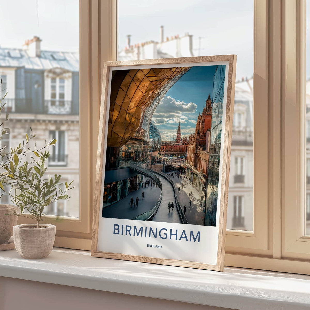 Birmingham Poster - England Travel Art - Modern Shopping Center Home Decor