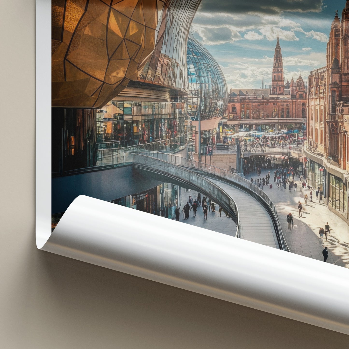Birmingham Poster - England Travel Art - Modern Shopping Center Home Decor