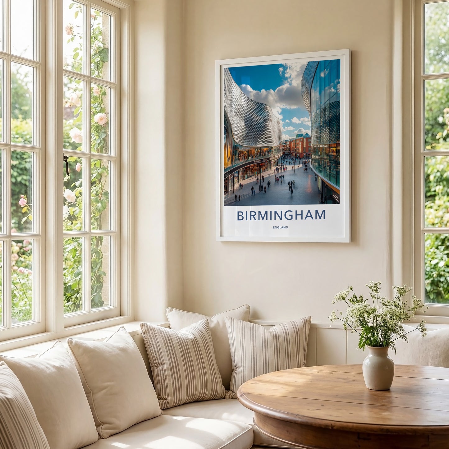 Birmingham Poster - England Wall Art - Modern Shopping District Home Decor