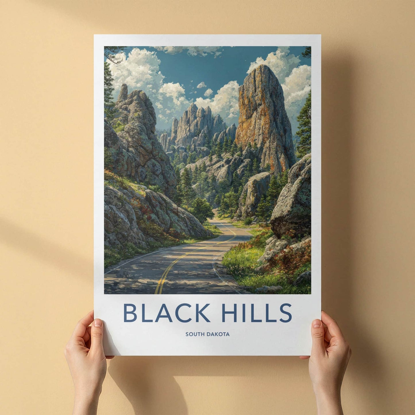 Black Hills Poster - South Dakota Winding Road Gallery Art