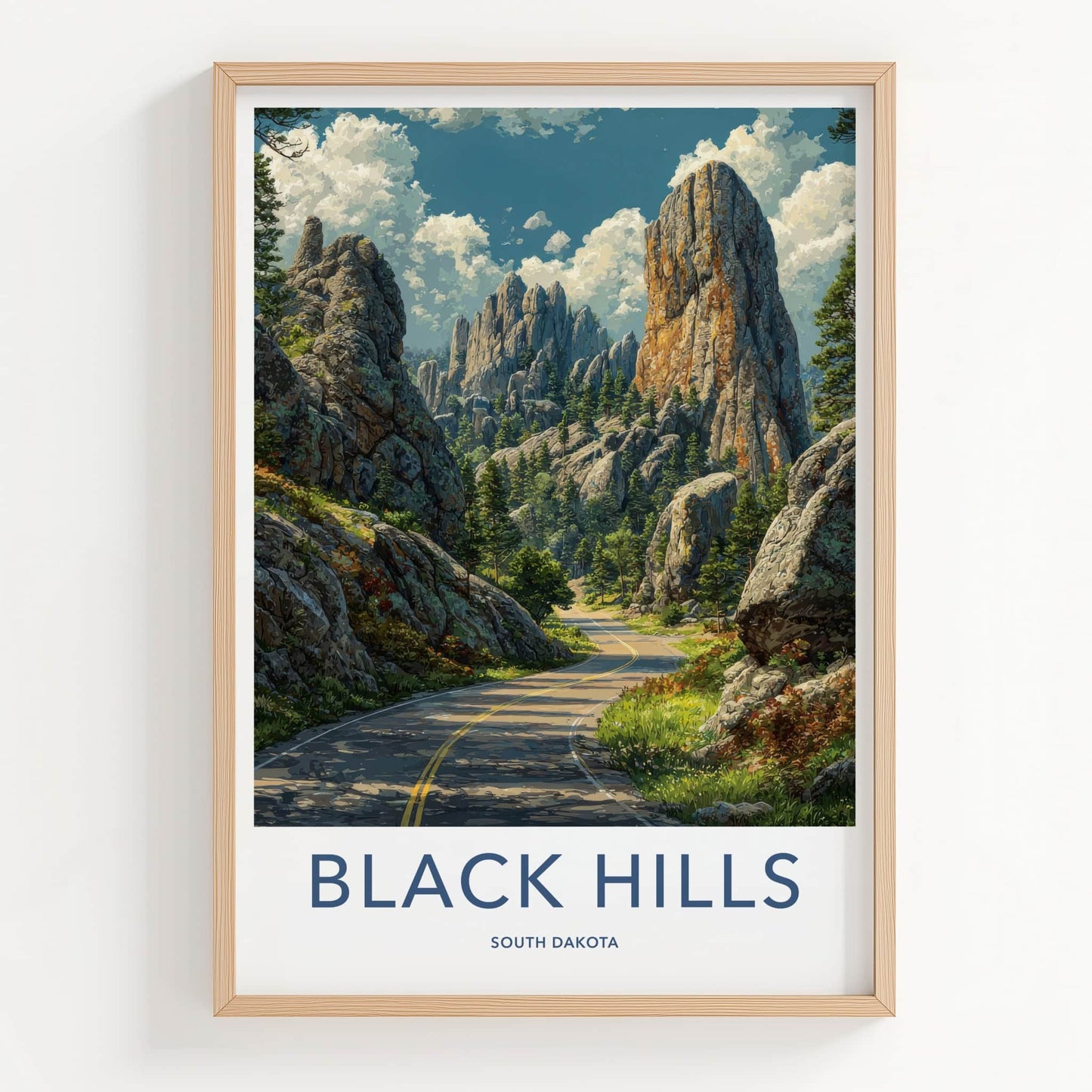Black Hills Poster - South Dakota Winding Road Gallery Art