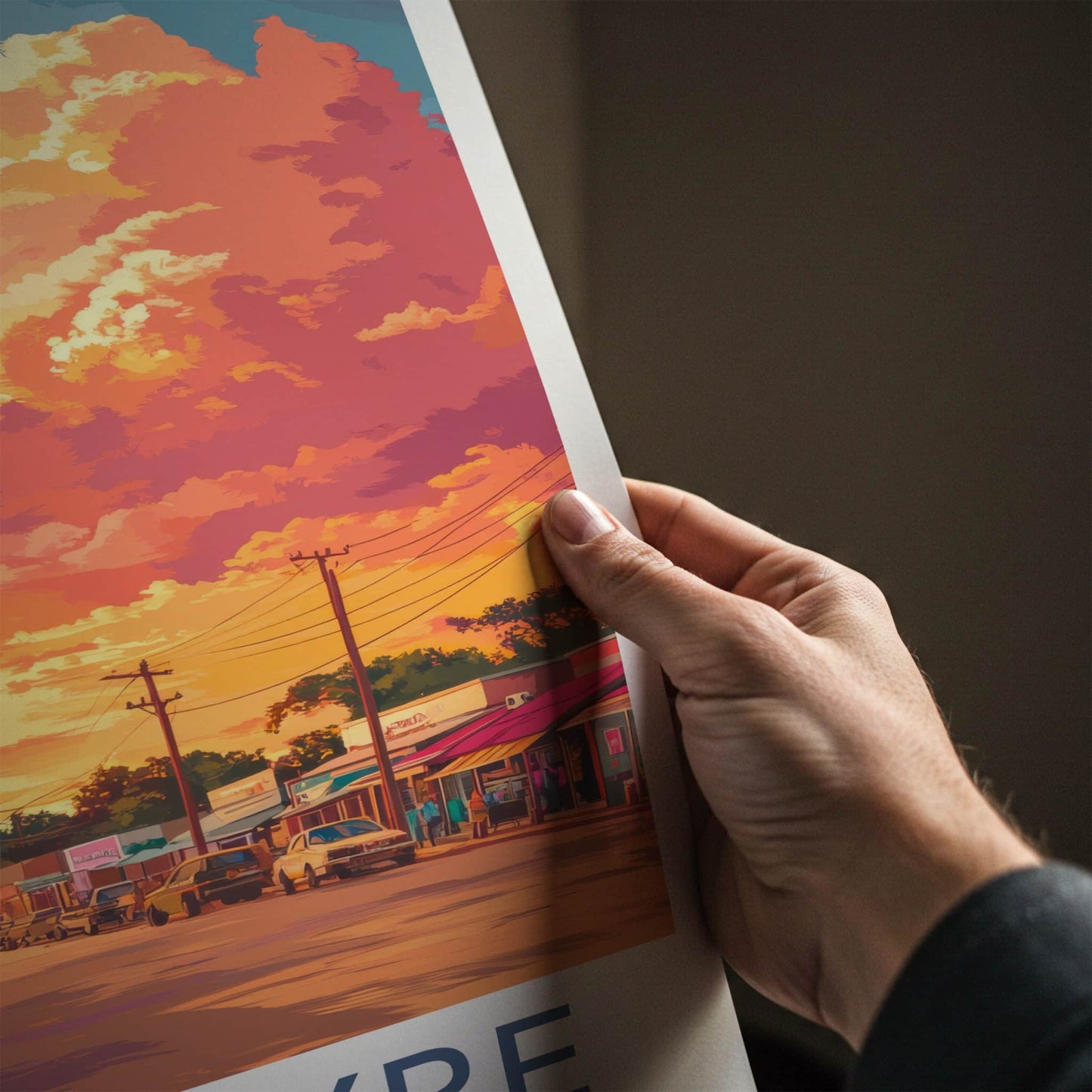 Blantyre Poster - Malawi Travel Art - Vibrant Sunset Street Home Decor