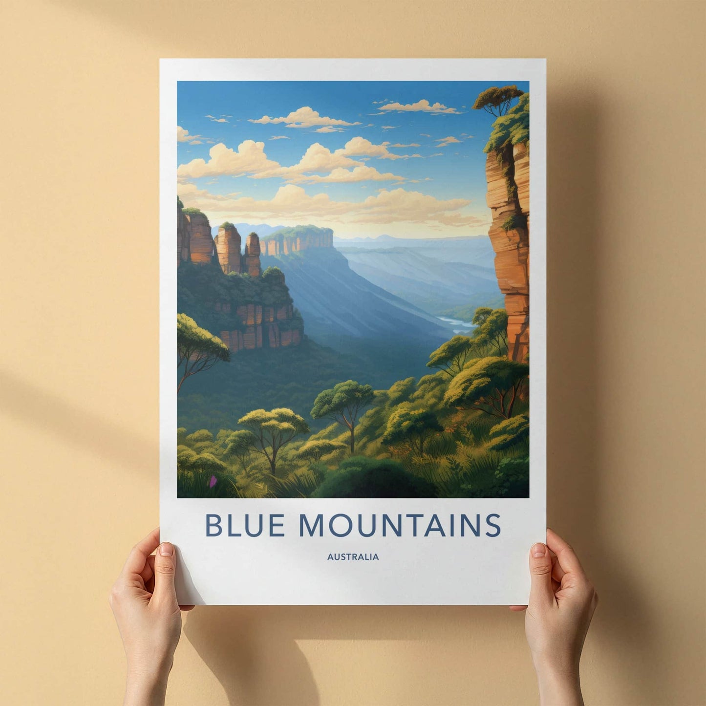 Blue Mountains Poster - Australia Wall Art - Vast Canyon View Home Decor