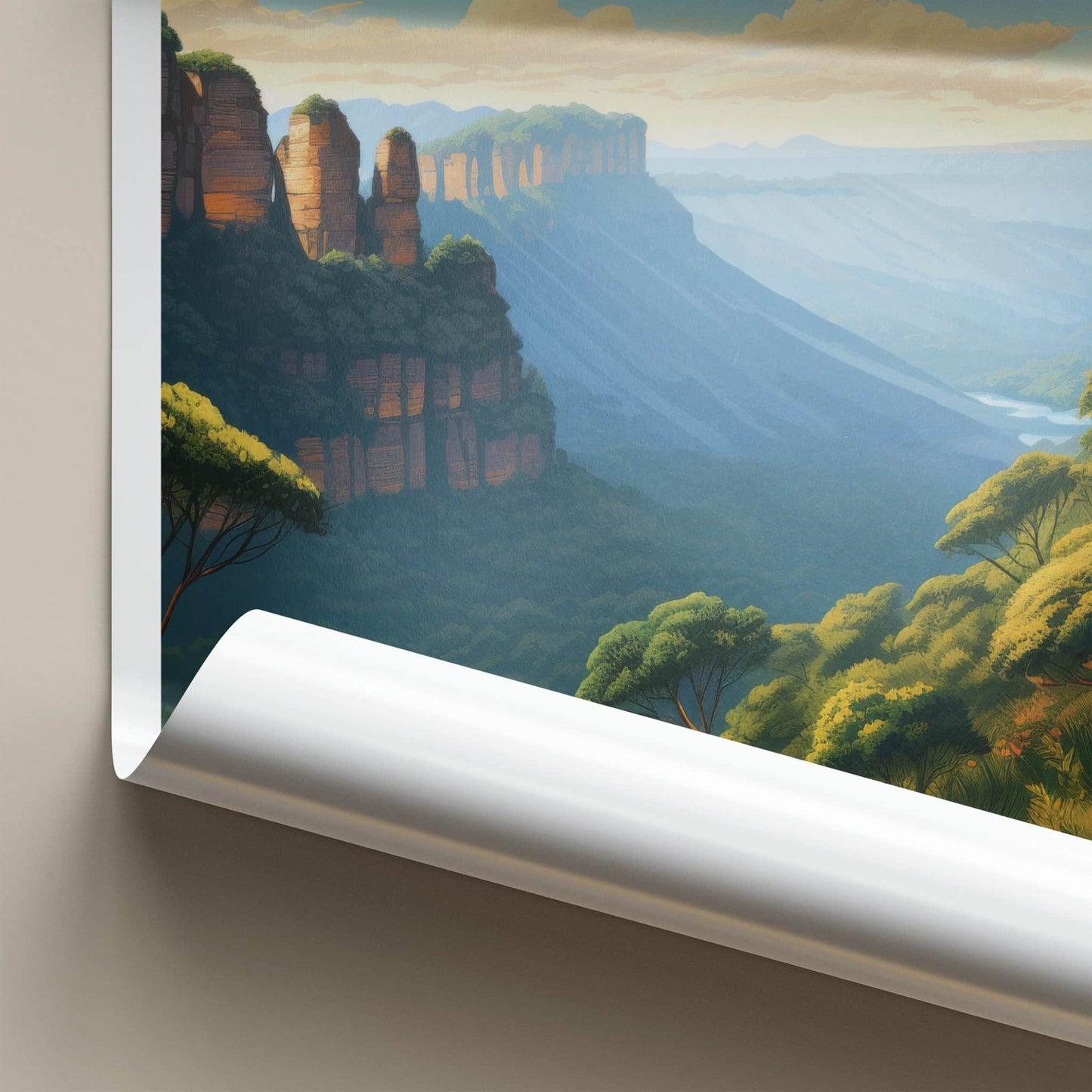 Blue Mountains Poster - Australia Wall Art - Vast Canyon View Home Decor