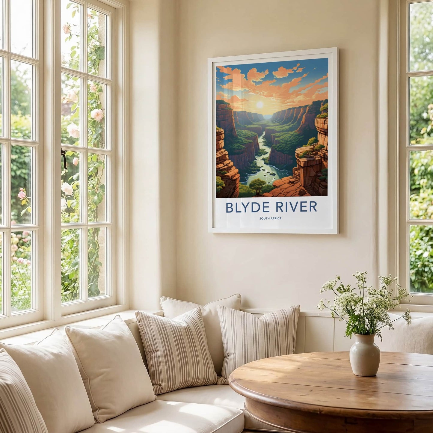 Blyde River Poster - South Africa Travel Art - Canyon River Sunset Wall Decor