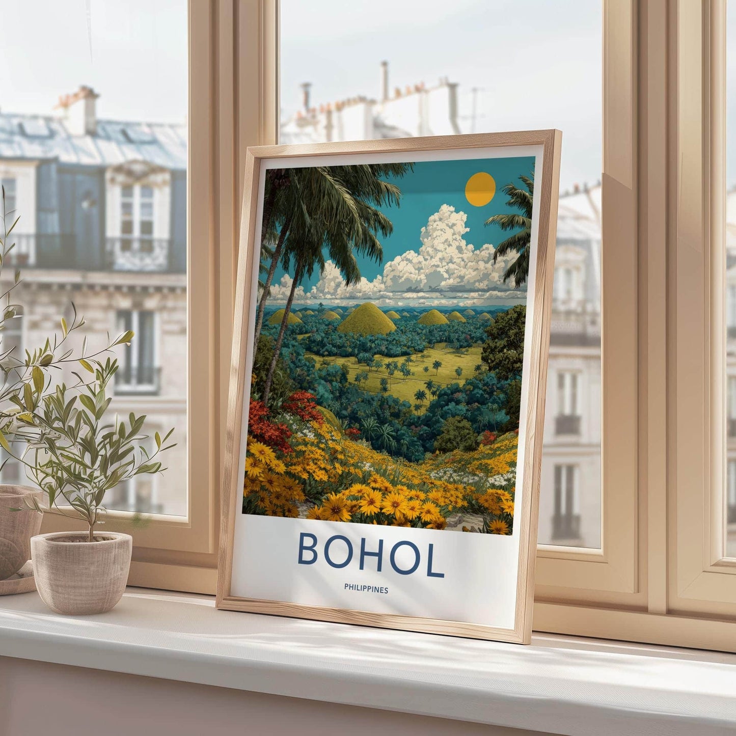 Bohol Poster - Philippines Travel Art - Chocolate Hills Wall Decor
