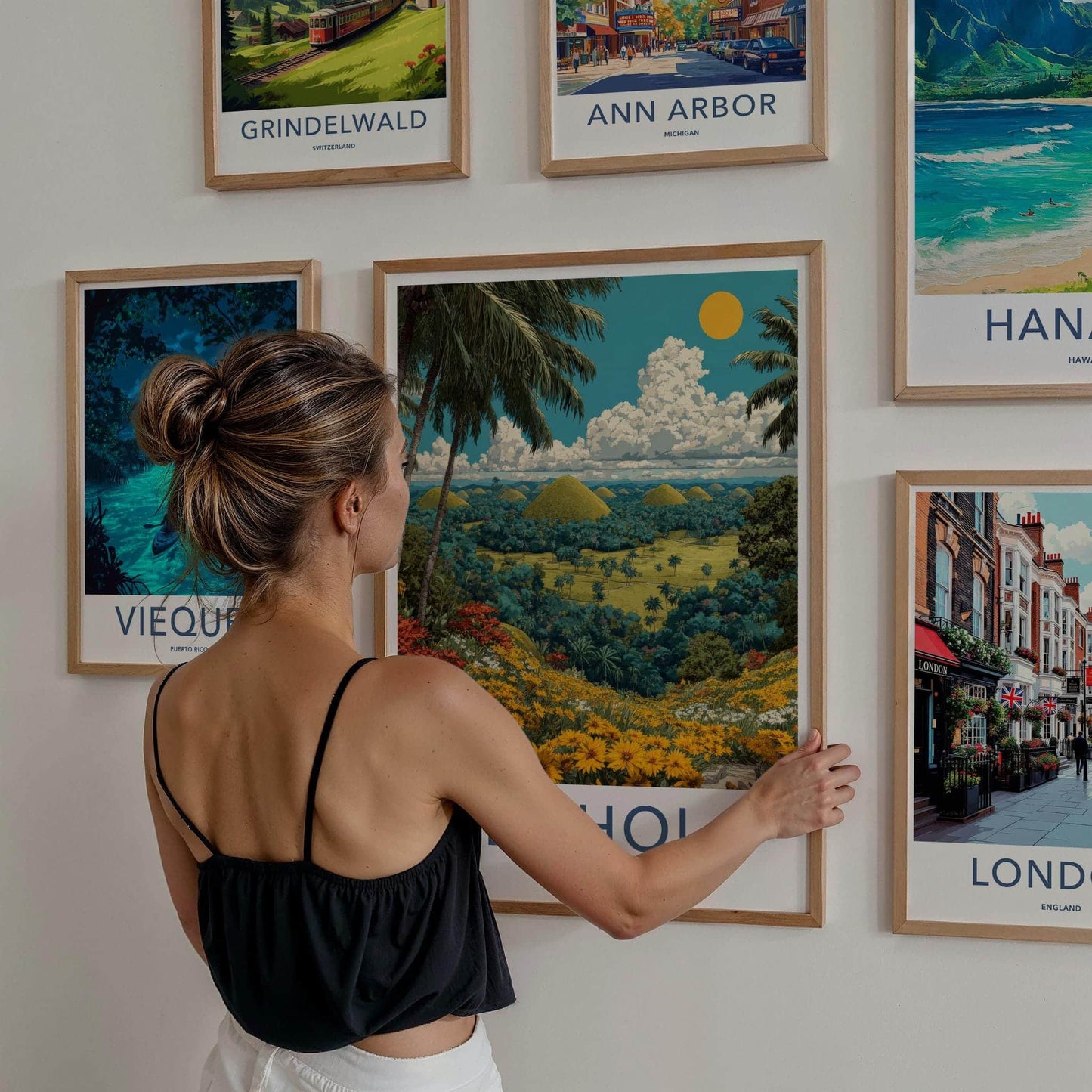 Bohol Poster - Philippines Travel Art - Chocolate Hills Wall Decor