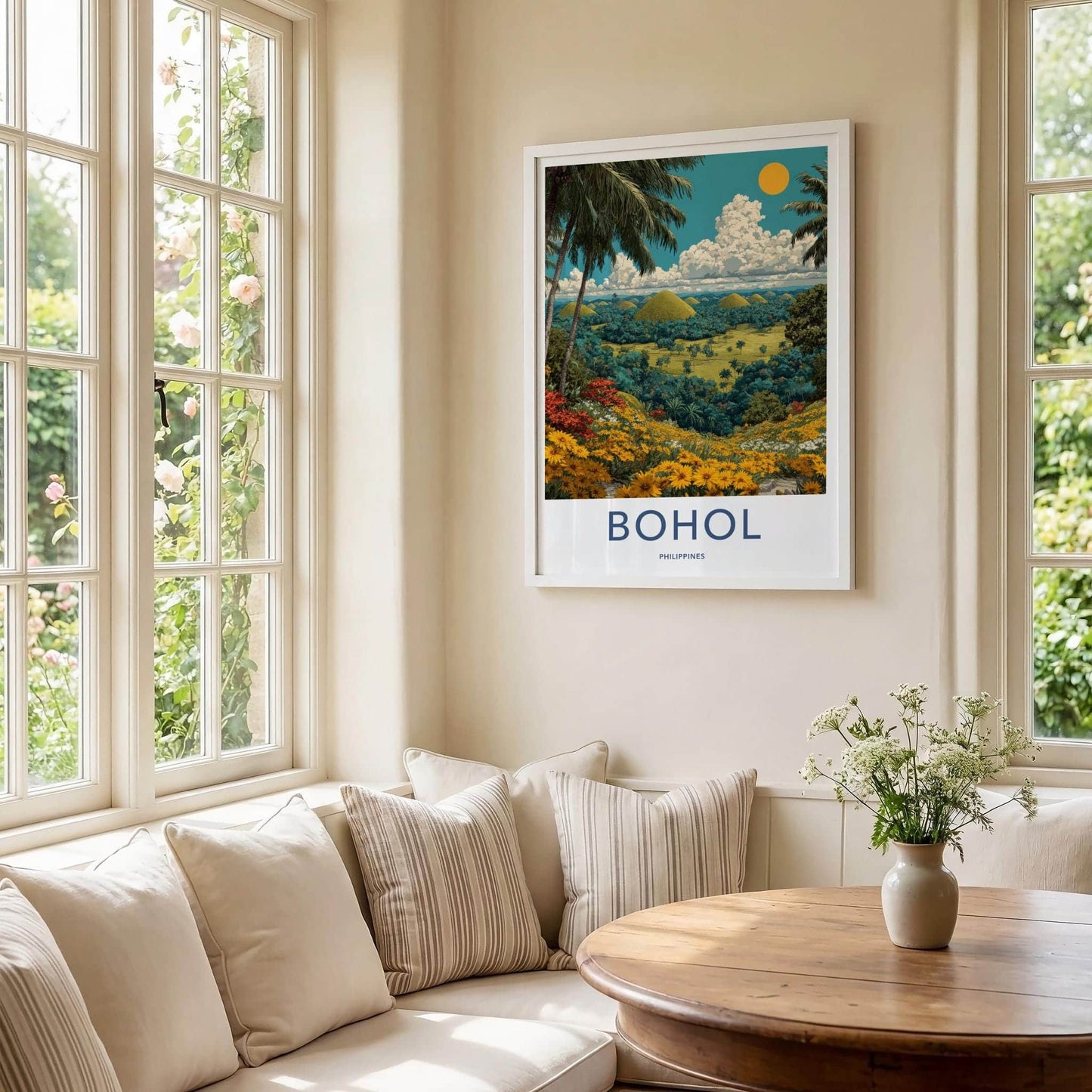 Bohol Poster - Philippines Travel Art - Chocolate Hills Wall Decor