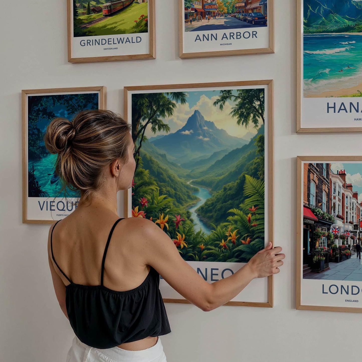 Borneo Poster - Malaysia Fine Art - Lush Mountainous River Gallery Art