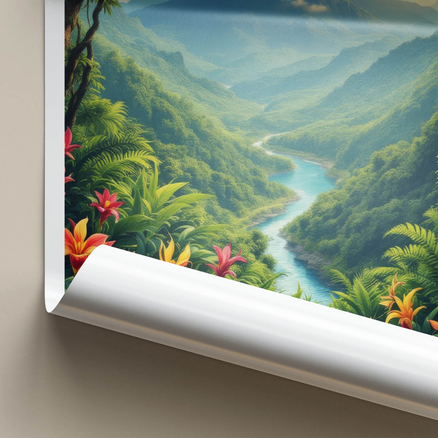 Borneo Poster - Malaysia Fine Art - Lush Mountainous River Gallery Art
