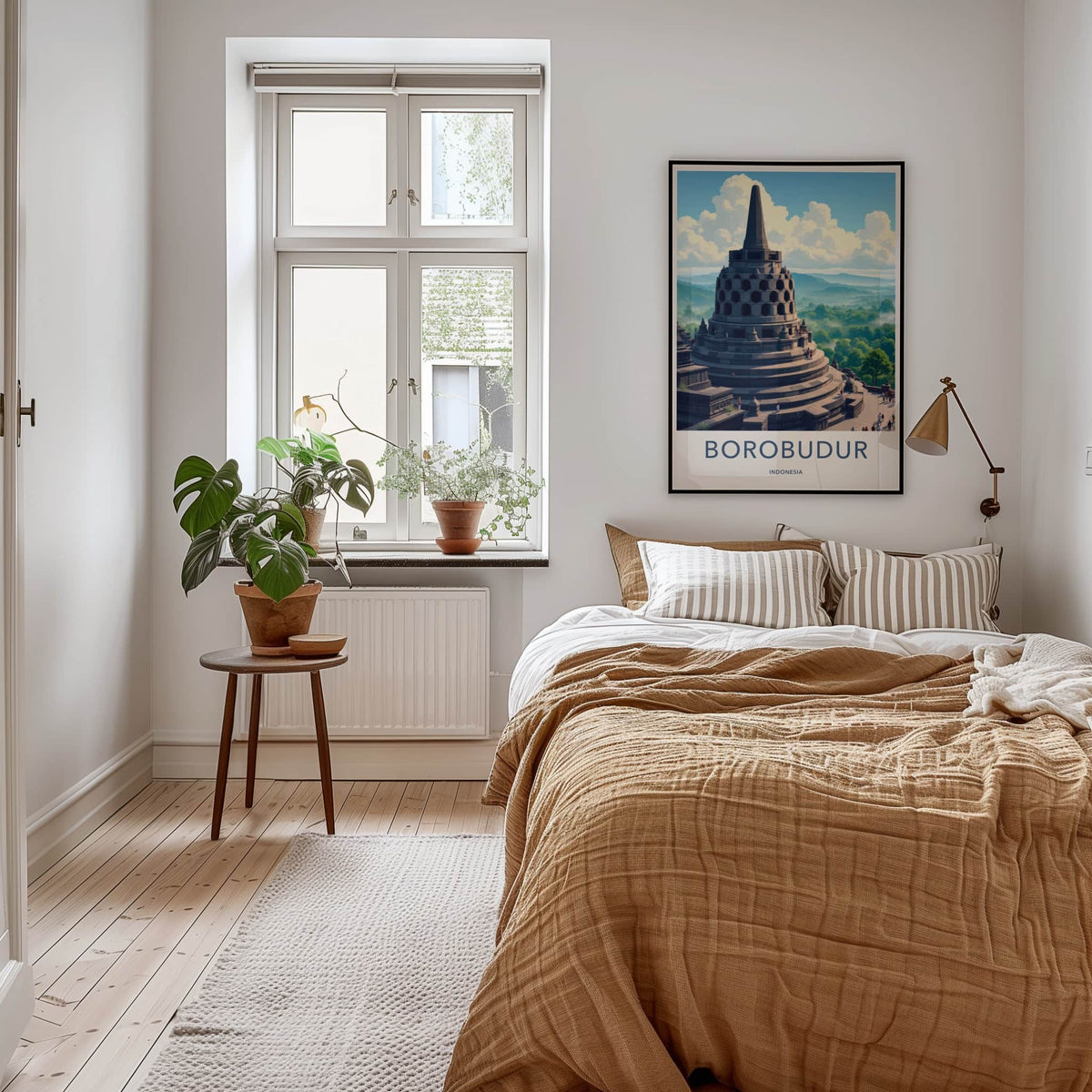 Borobudur Poster - Indonesia Wall Art - Ancient Temple Vista Home Decor