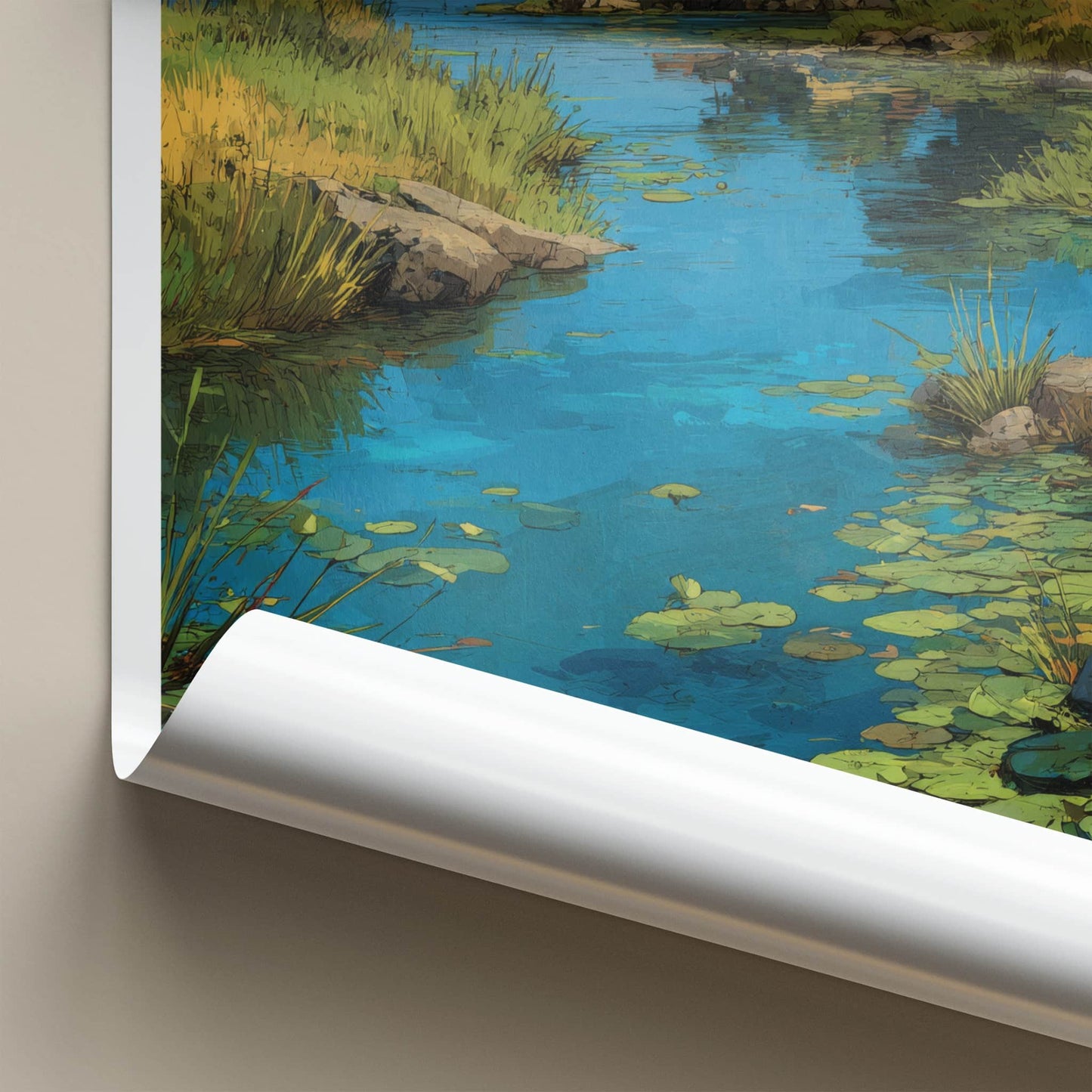Botswana Poster - River Delta Travel Print - African Landscape Home Decor