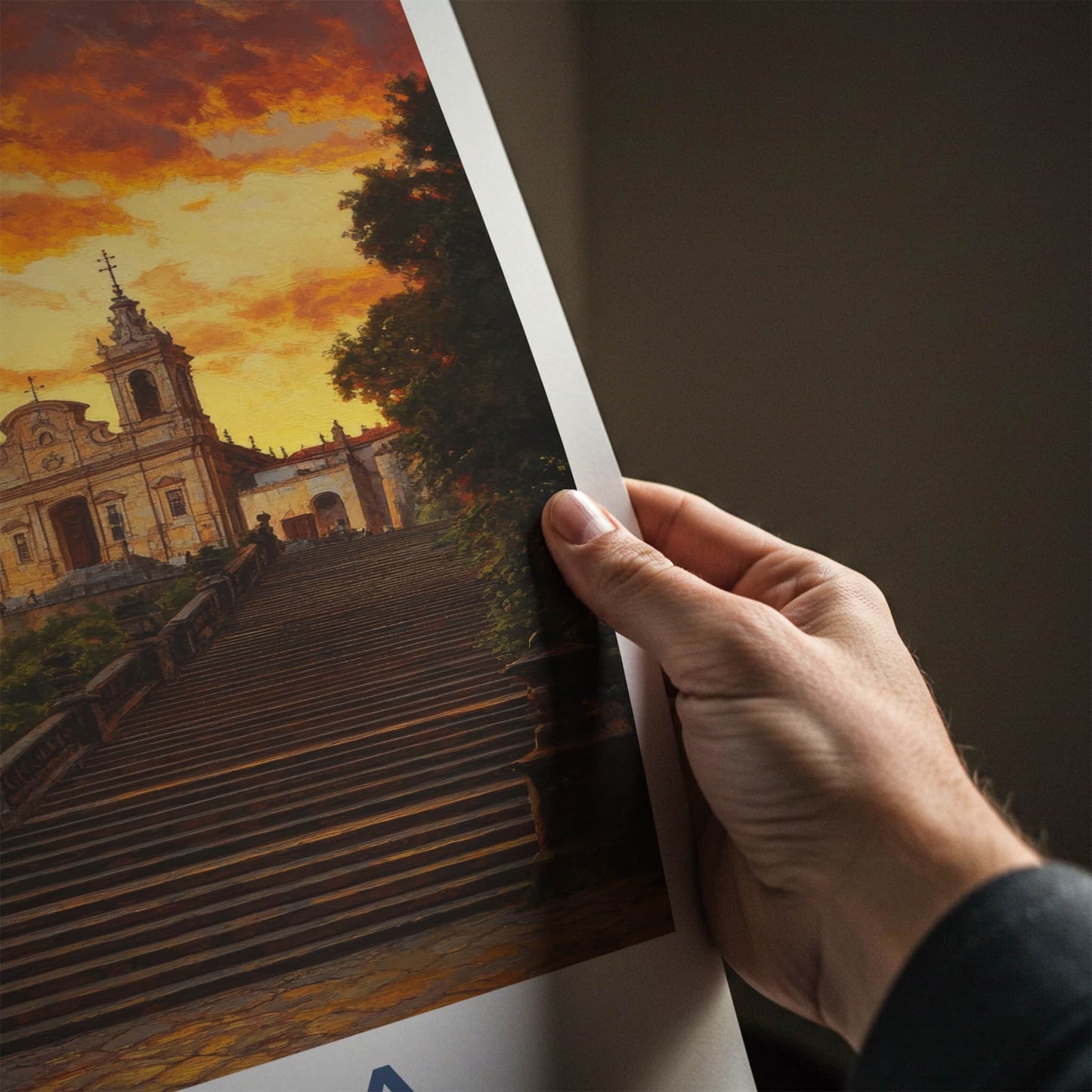 Braga Poster - Portugal Wall Art - Grand Stairway Church Home Decor