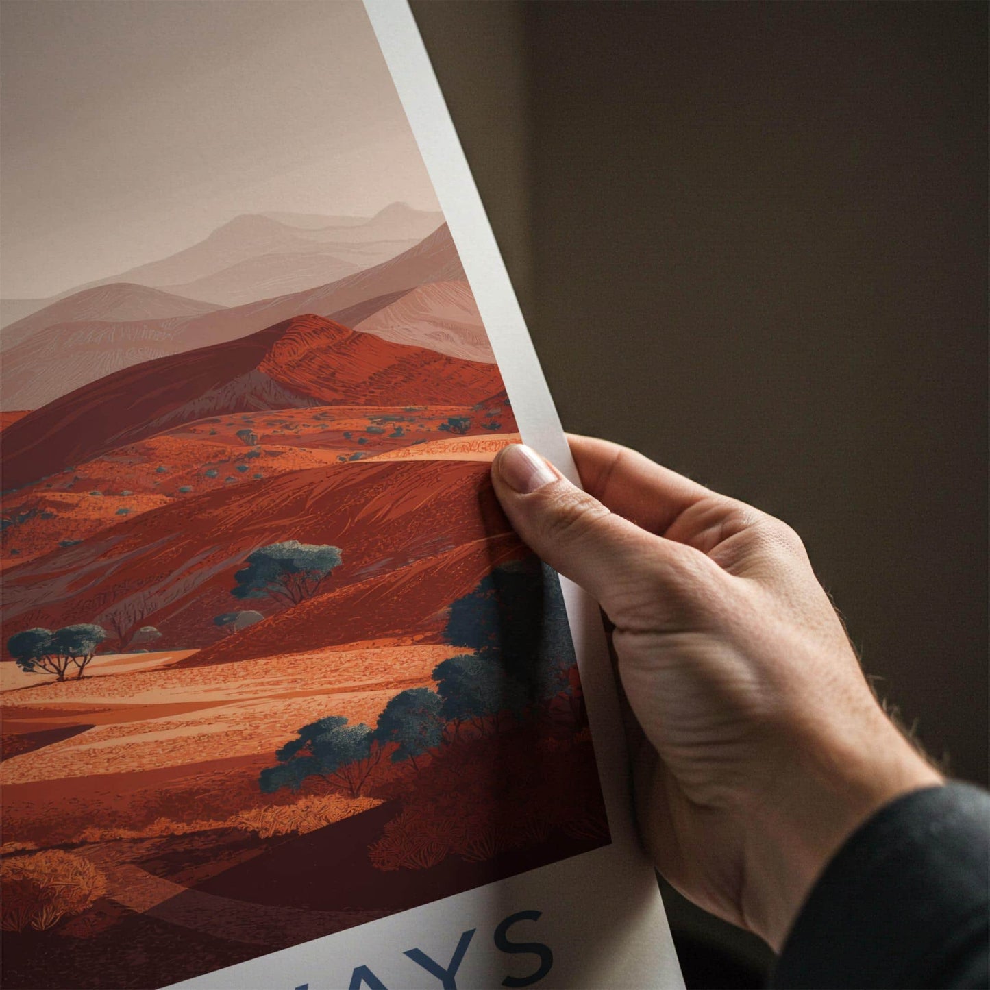 Breakaways Poster - Australia Travel Print - Vibrant dune landscape Wall Decor