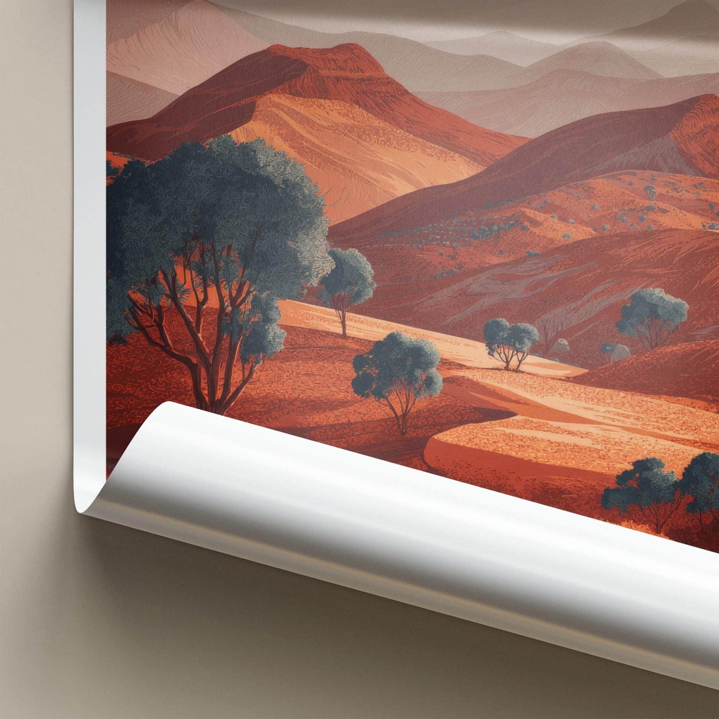 Breakaways Poster - Australia Travel Print - Vibrant dune landscape Wall Decor