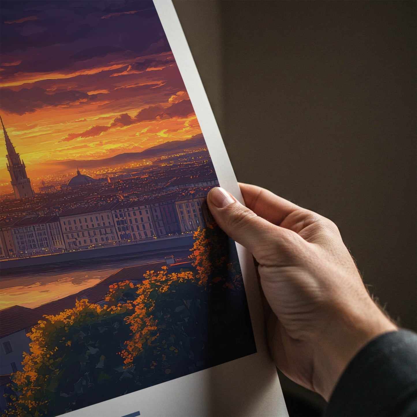 Brest Poster - France Wall Art - Dramatic Sunset City Home Decor