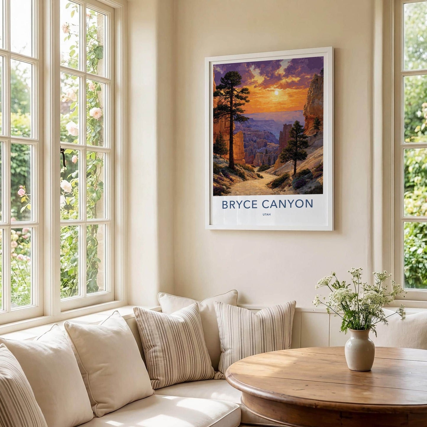 Bryce Canyon Poster - Utah Scenic Art - Sunset Hoodoo View Wall Decor