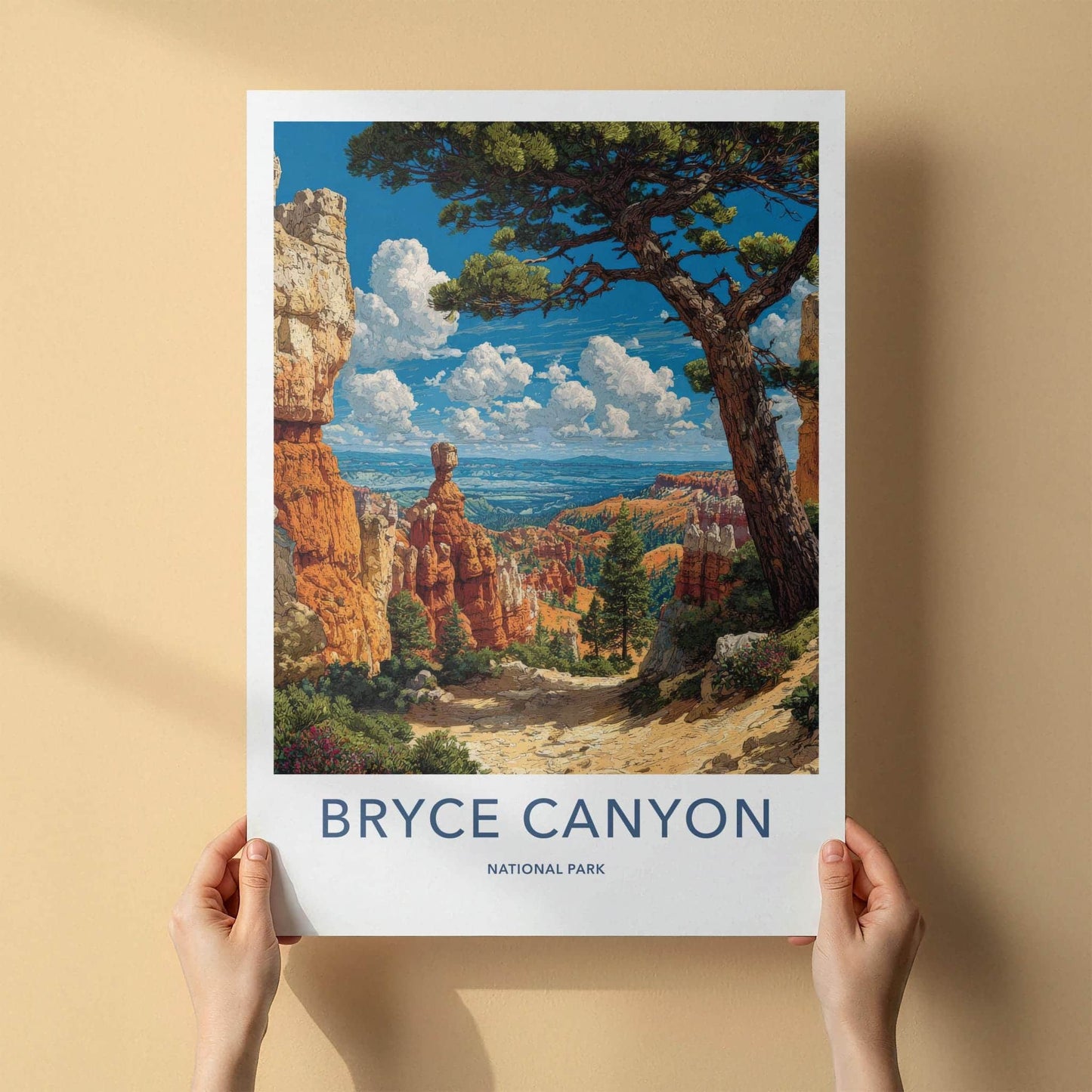Bryce Canyon Poster - Utah Scenic Art - Vibrant Hoodoo Vista Home Decor