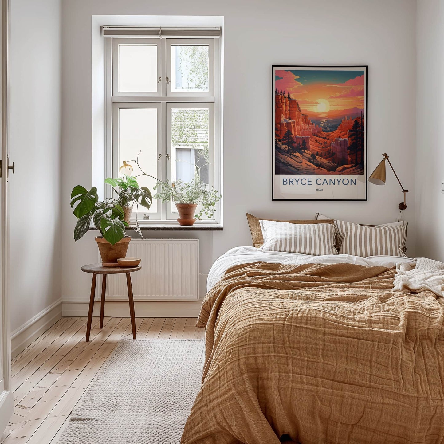Bryce Canyon Poster - Utah Travel Art - Vibrant Sunset Canyon Home Decor