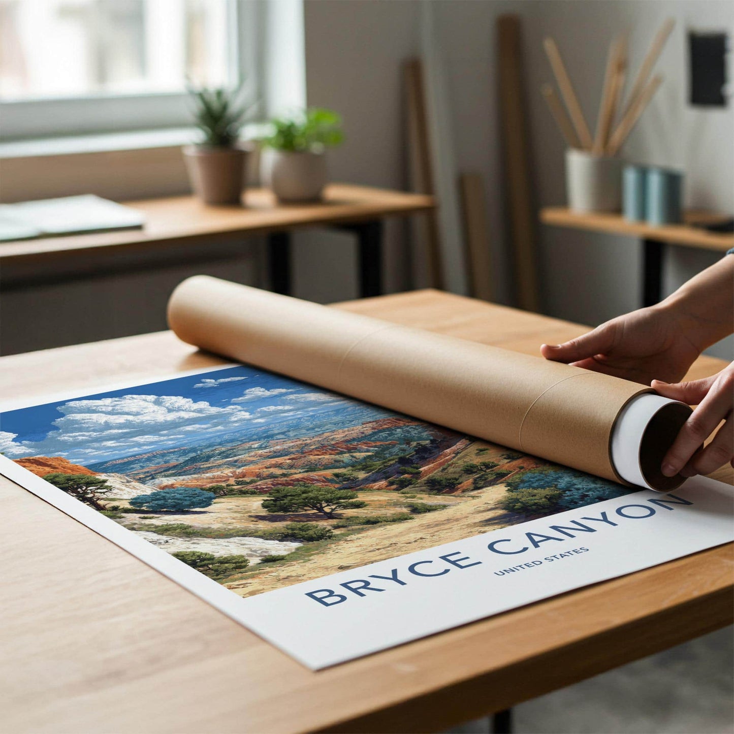 Bryce Canyon Poster - Utah Wall Art - Hoodoos Canyon View Home Decor