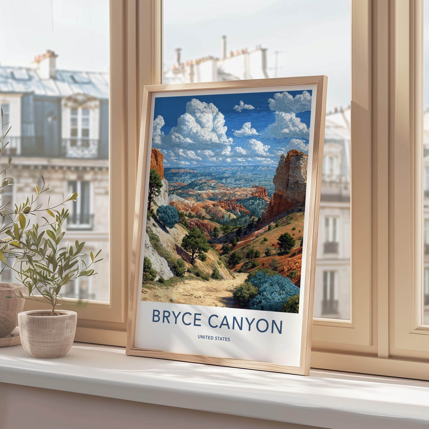 Bryce Canyon Poster - Utah Wall Art - Hoodoos Canyon View Home Decor