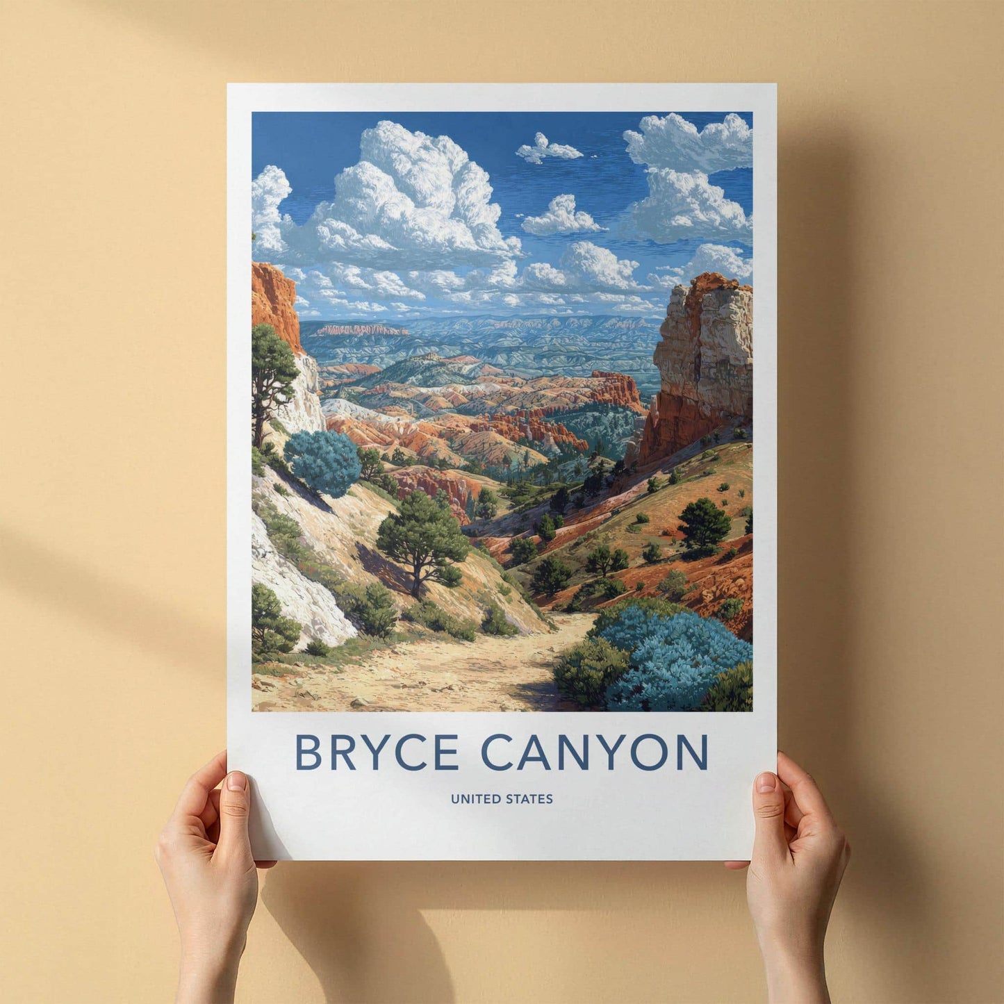 Bryce Canyon Poster - Utah Wall Art - Hoodoos Canyon View Home Decor