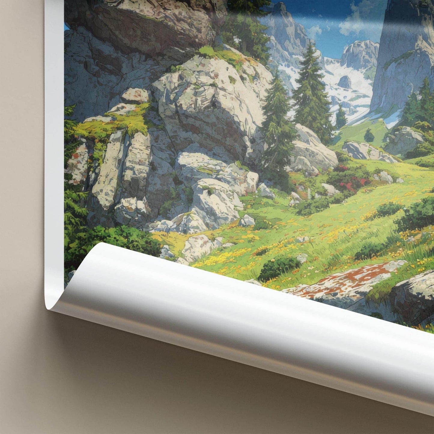 Bucegi Poster - Romania Travel Art - Rocky Mountain Meadow Home Decor
