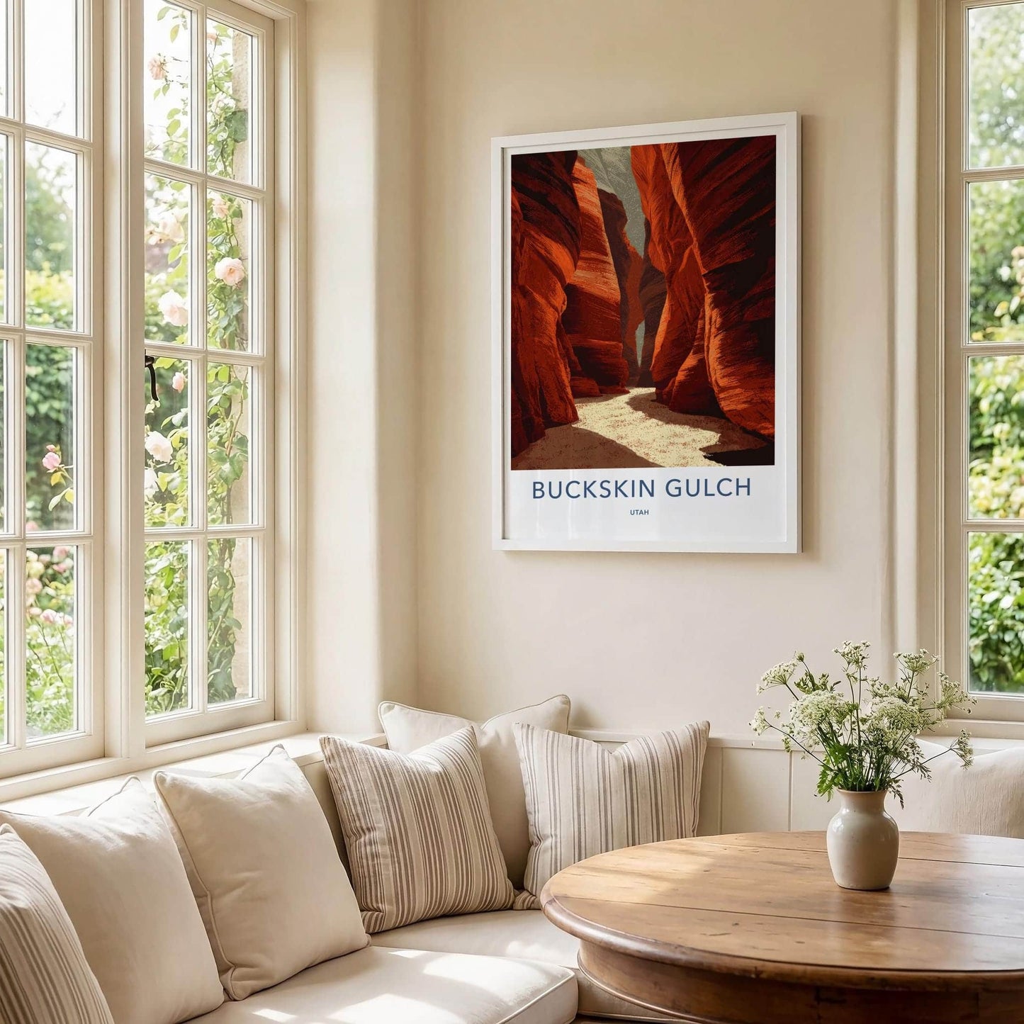 Buckskin Gulch Poster - Utah Travel Art - Deep Canyon Walls Wall Decor