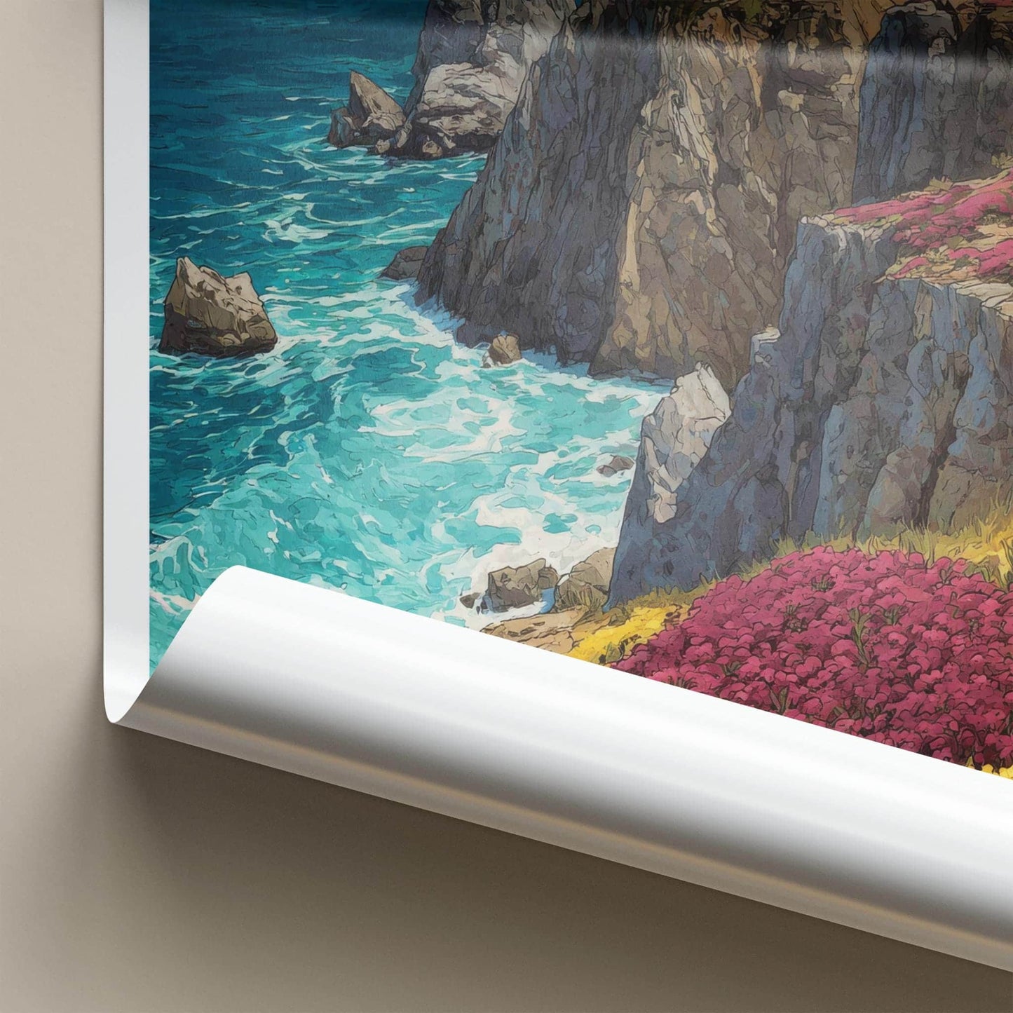 Cabo da Roca Poster - Portugal Travel Art - Lighthouse Cliffs Wall Decor