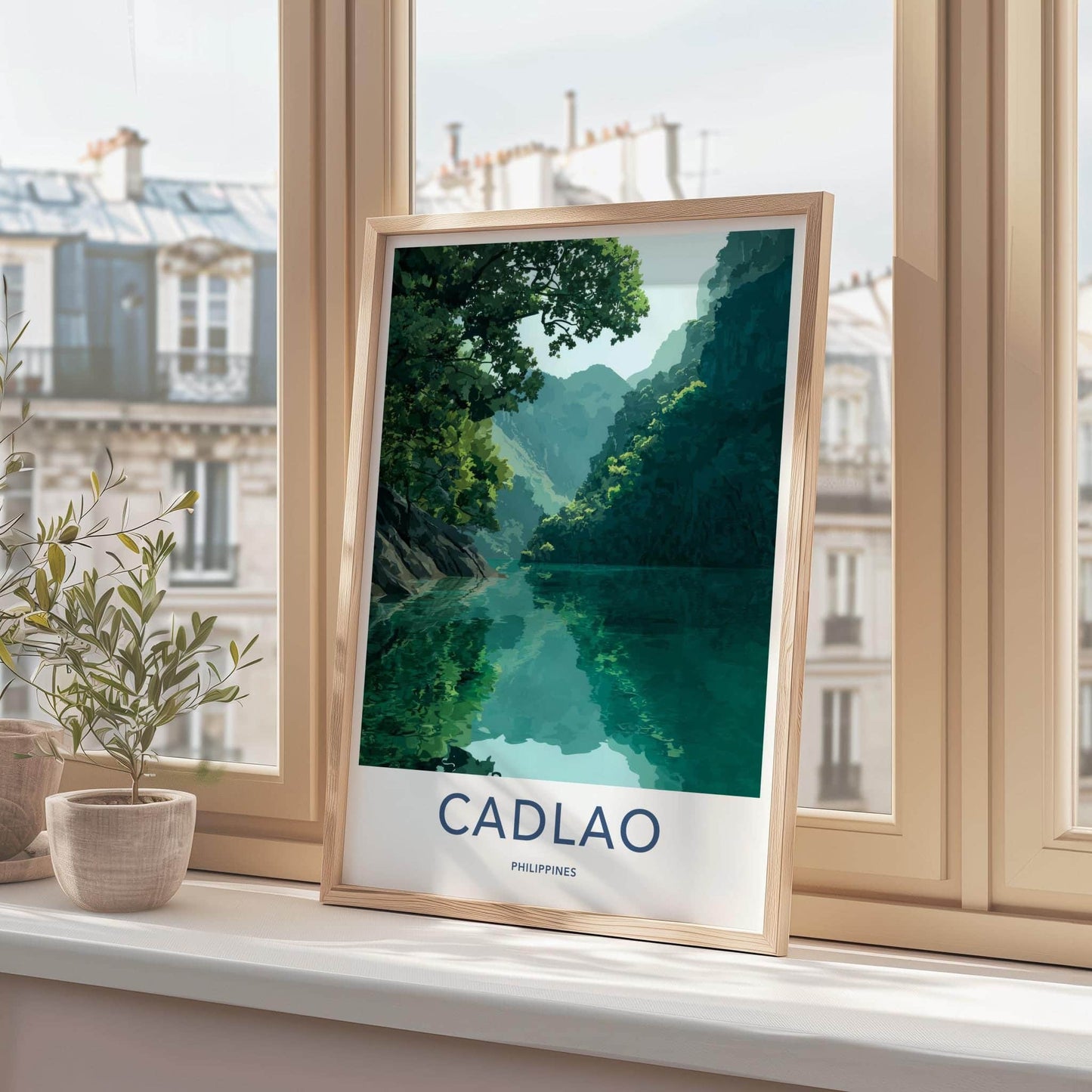 Cadlao Poster - Philippines Travel Art - Turquoise Lagoon View Home Decor