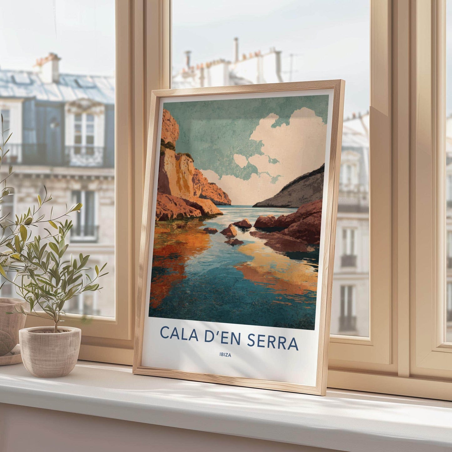 Cala d'en Serra Poster - Spain Travel Art - Rocky Cove Home Decor