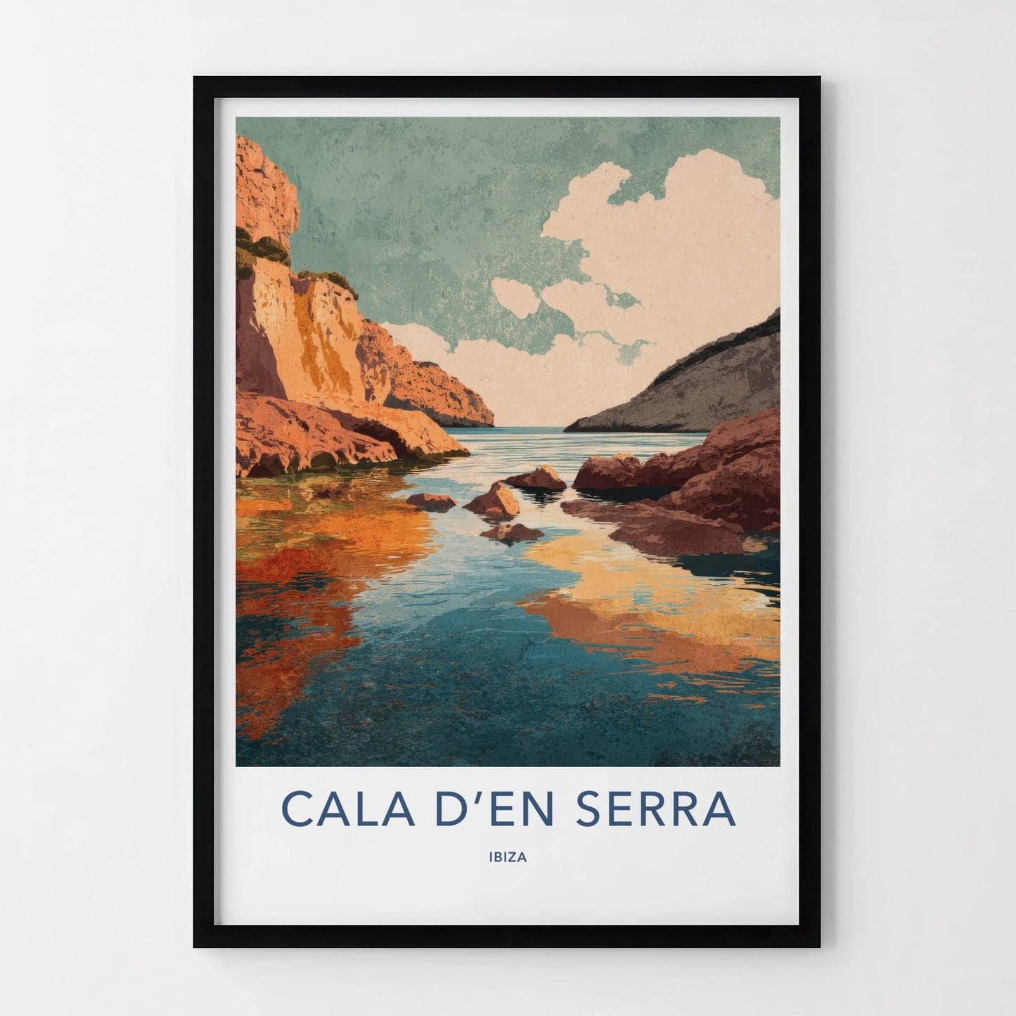 Cala d'en Serra Poster - Spain Travel Art - Rocky Cove Home Decor