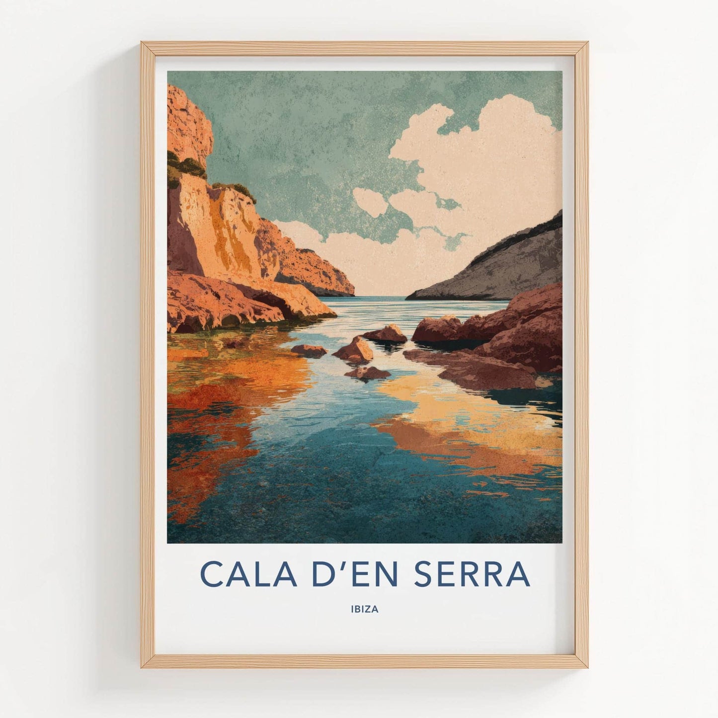 Cala d'en Serra Poster - Spain Travel Art - Rocky Cove Home Decor