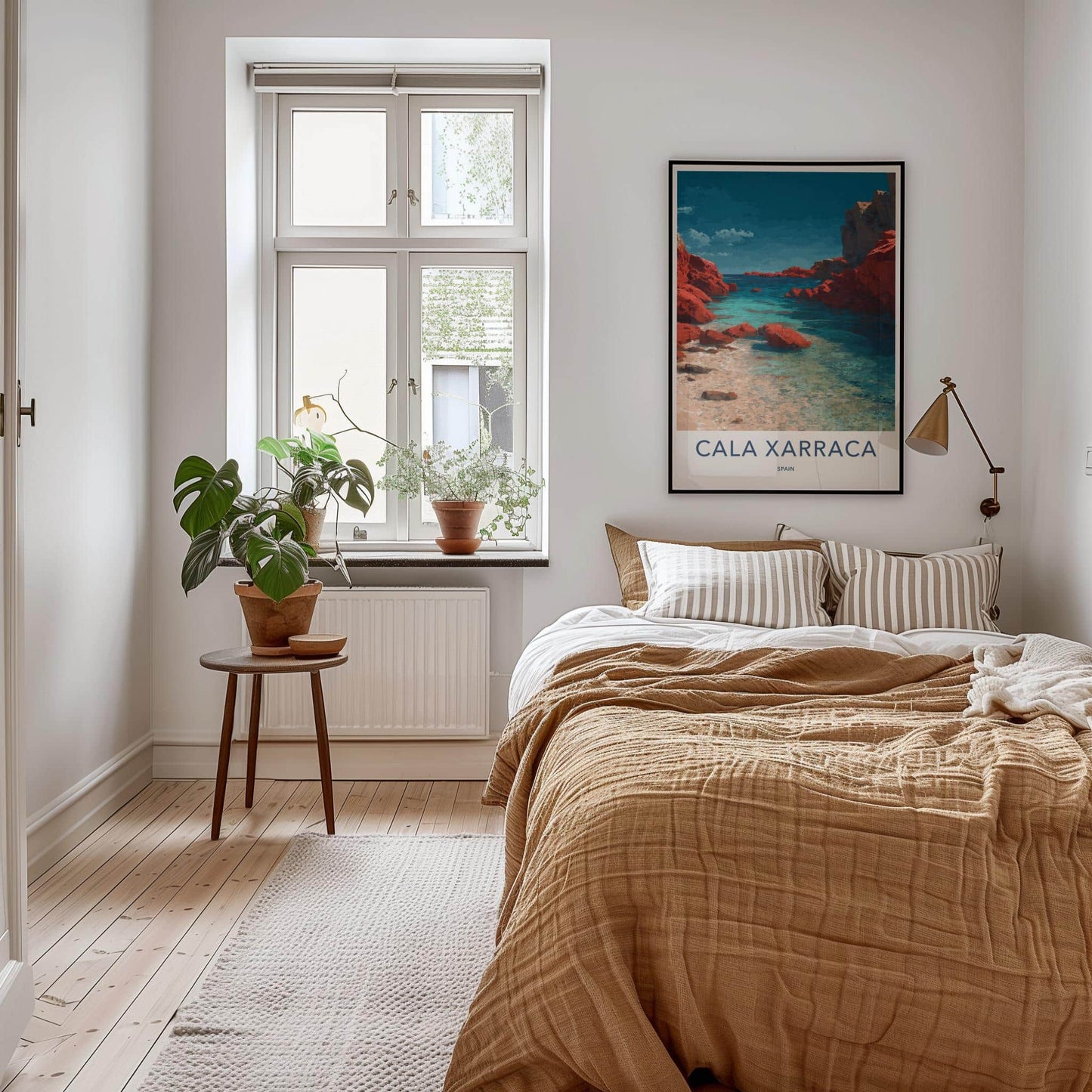 Cala Xarraca Poster - Spain Travel Art - Turquoise water cove Home Decor