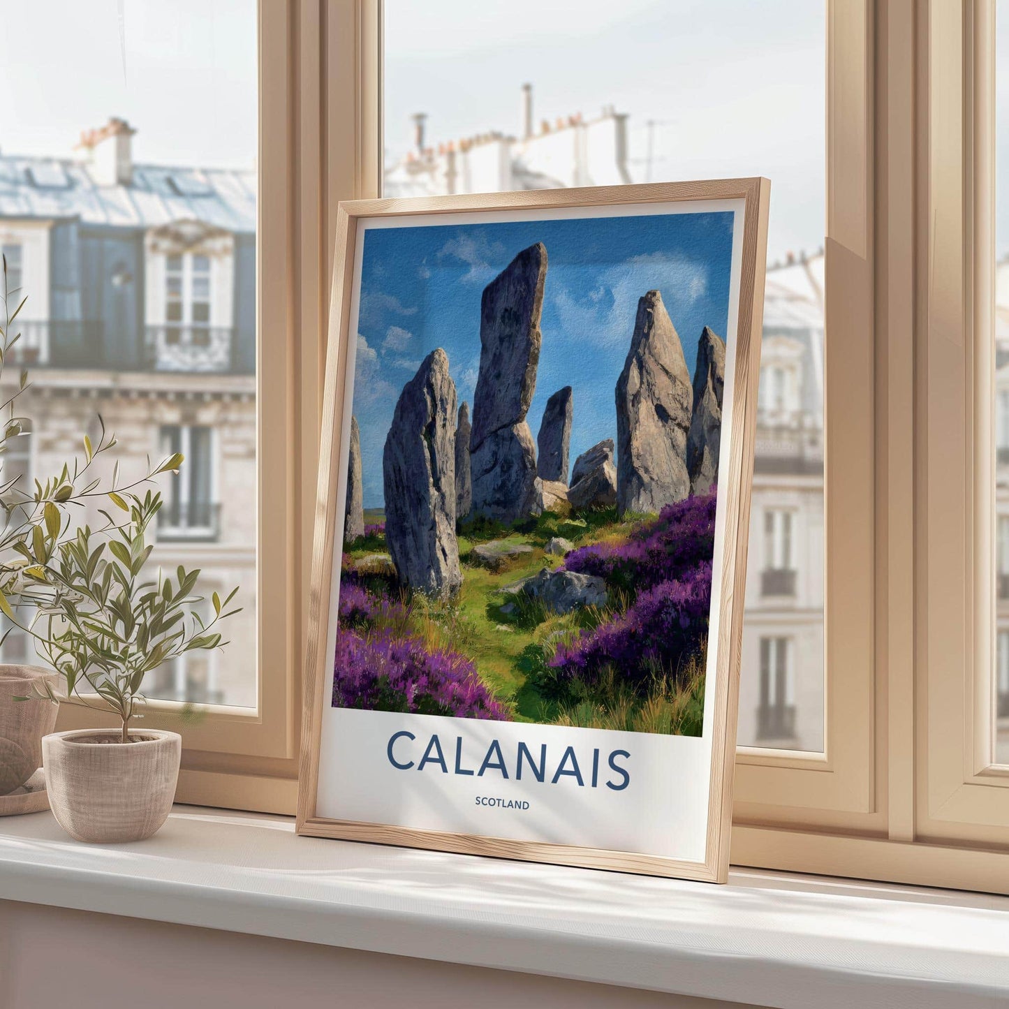Calanais Poster - Scotland Travel Art - Ancient Stone Circle Home Decor