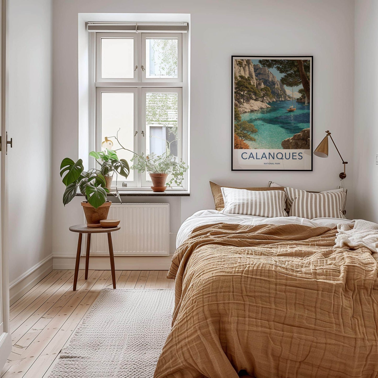Calanques Poster - France Travel Art - Turquoise Bay Cliffs Room Decor
