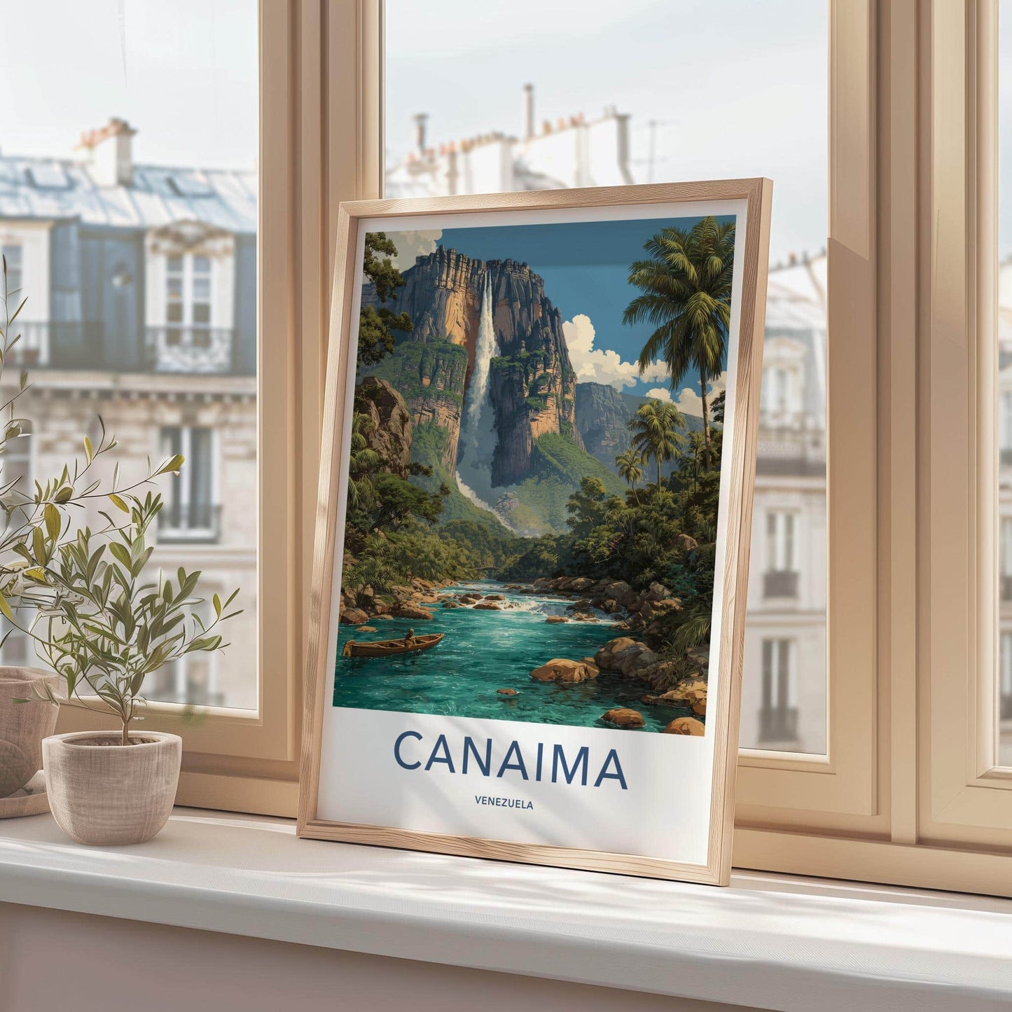 Canaima Poster - Venezuela Travel Art - Majestic Canyon River Wall Decor