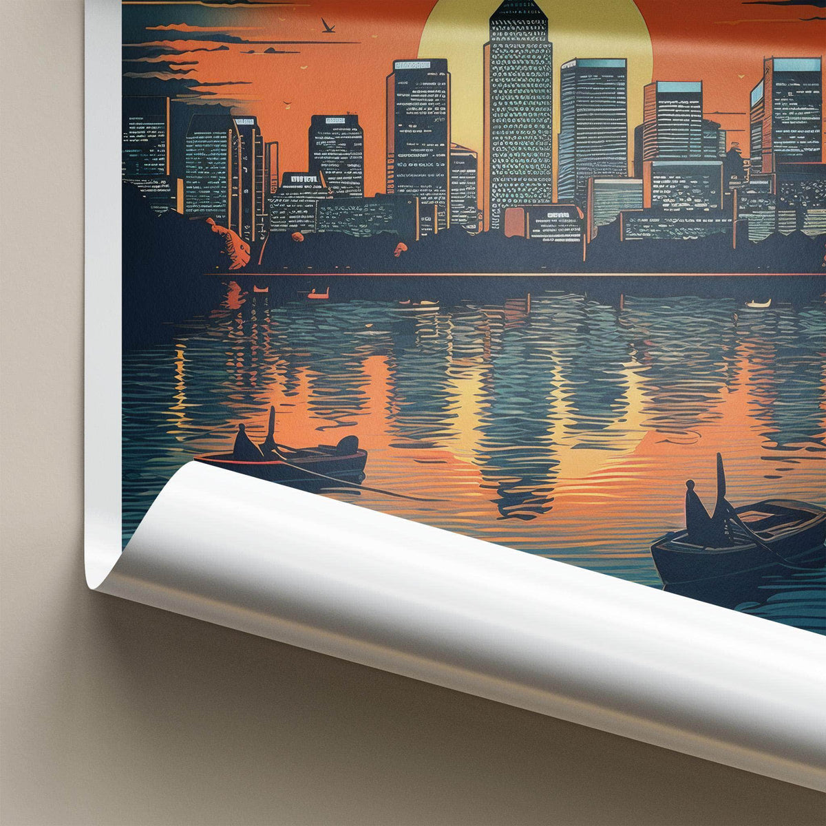 Canary Wharf Poster - London Cityscape Art