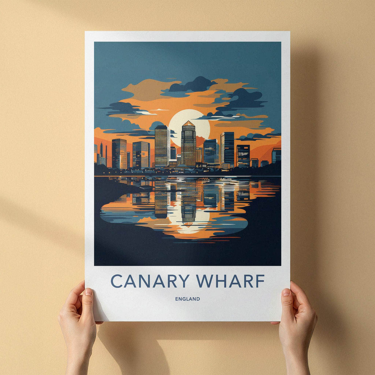 Canary Wharf Poster - Modern Cityscape Print