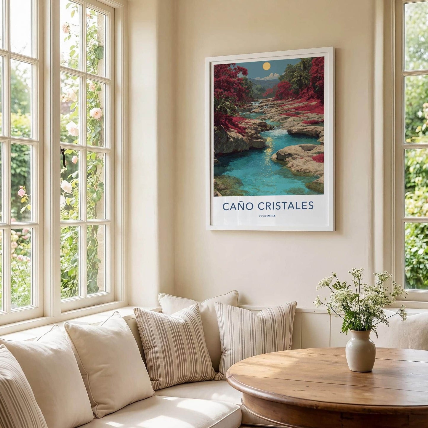 Cano Cristales Poster - Colombia Scenic Art - Vibrant river cascades Wall Decor