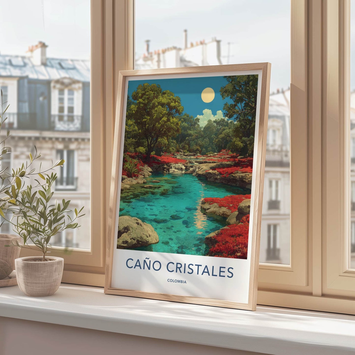 Ca��o Cristales Poster - Colombia Wall Art - Vibrant River Rocks Home Decor