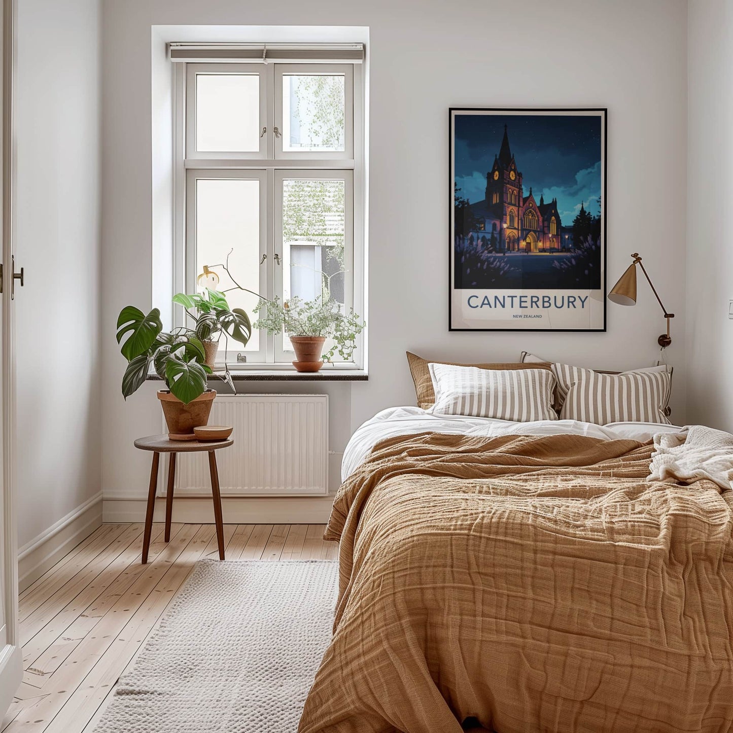 Canterbury Poster - New Zealand Travel Art - Historic Clock Tower Home Decor