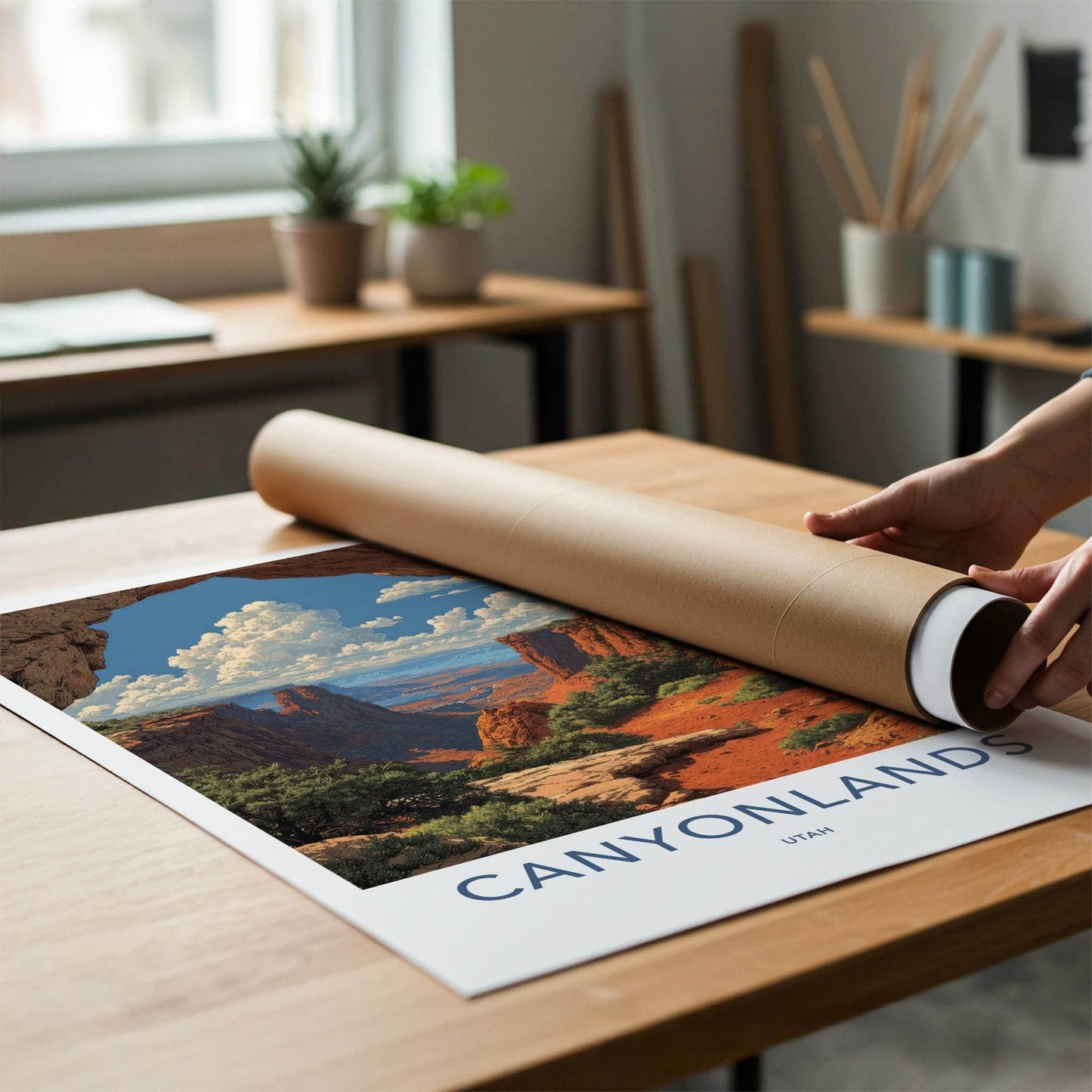 Canyonlands Poster - Utah Travel Art - Vast Arch Vista Home Decor