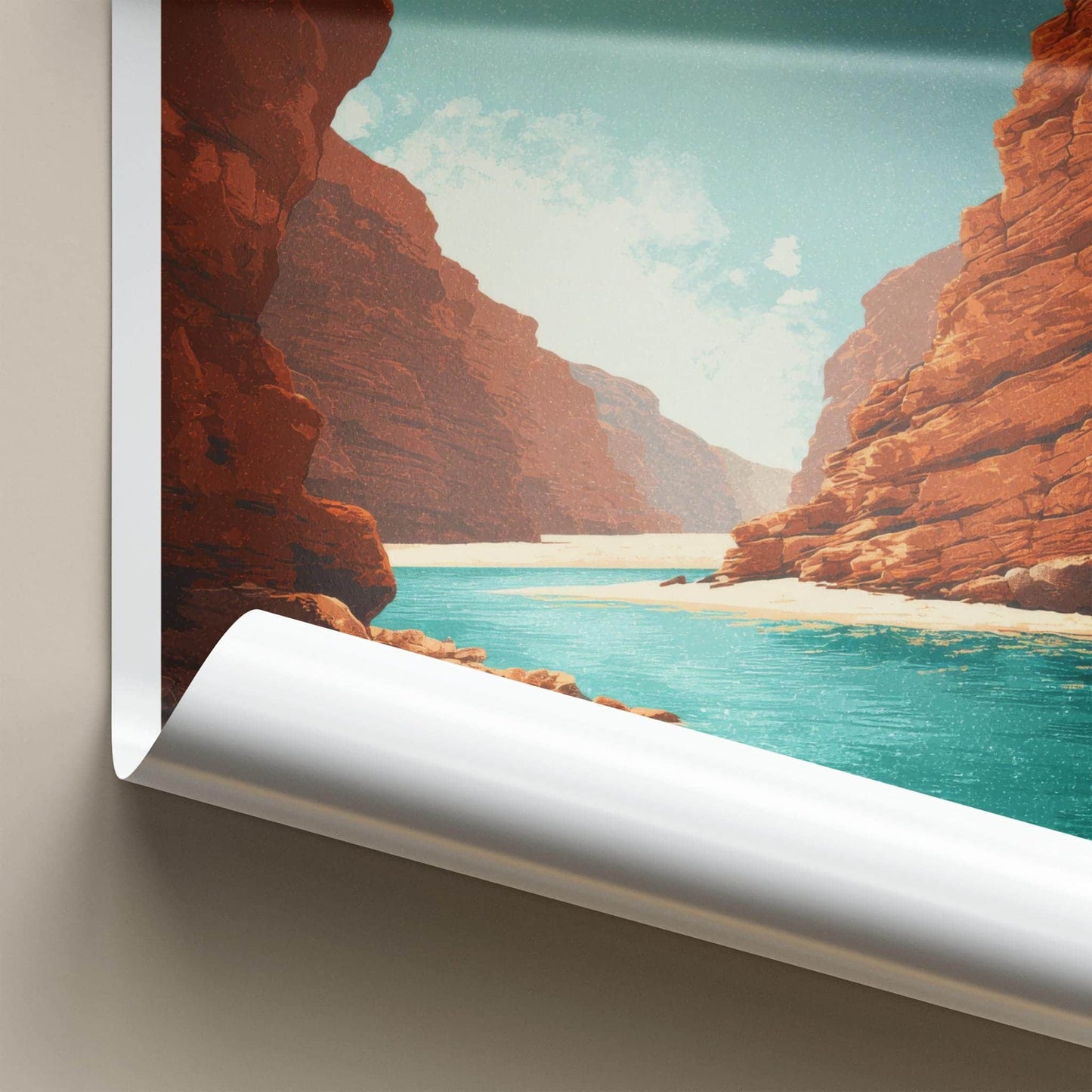 Cape Range Poster - Australia Scenic Art - Red Rock Gorge Wall Decor