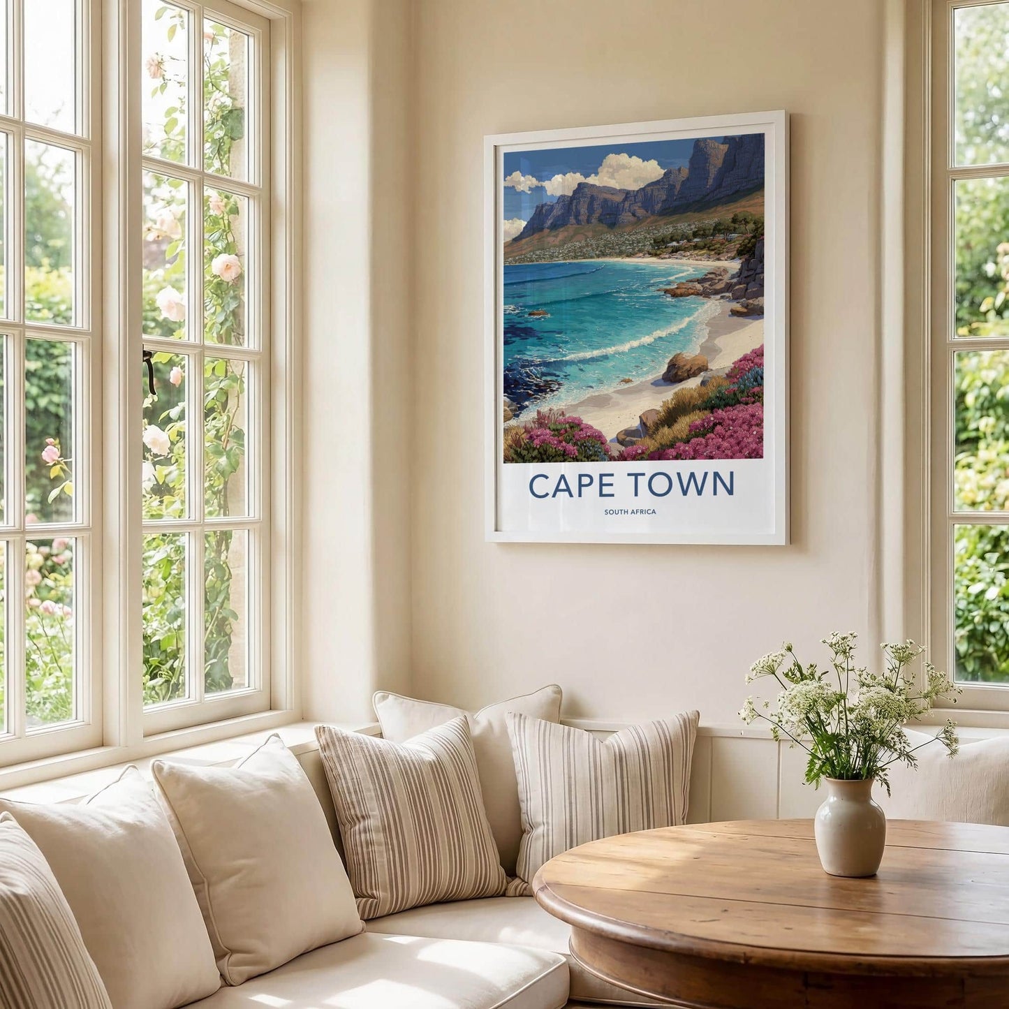 Cape Town Poster - South Africa Scenic Art - Coastal Mountain Panorama Gallery Art