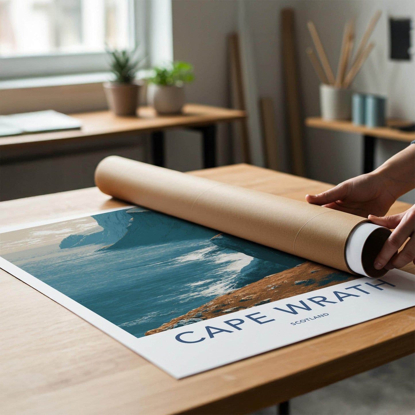 Cape Wrath Poster - Scotland Travel Art - Rugged Coastal Cliffs Wall Decor